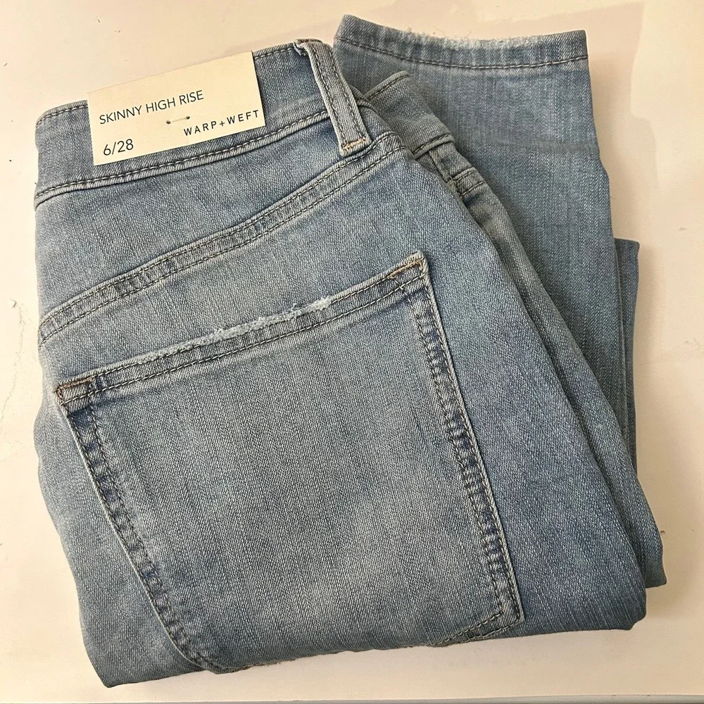 Warp+Weft NWT Women's Jeans Size 6/28 Skinny High Rise
